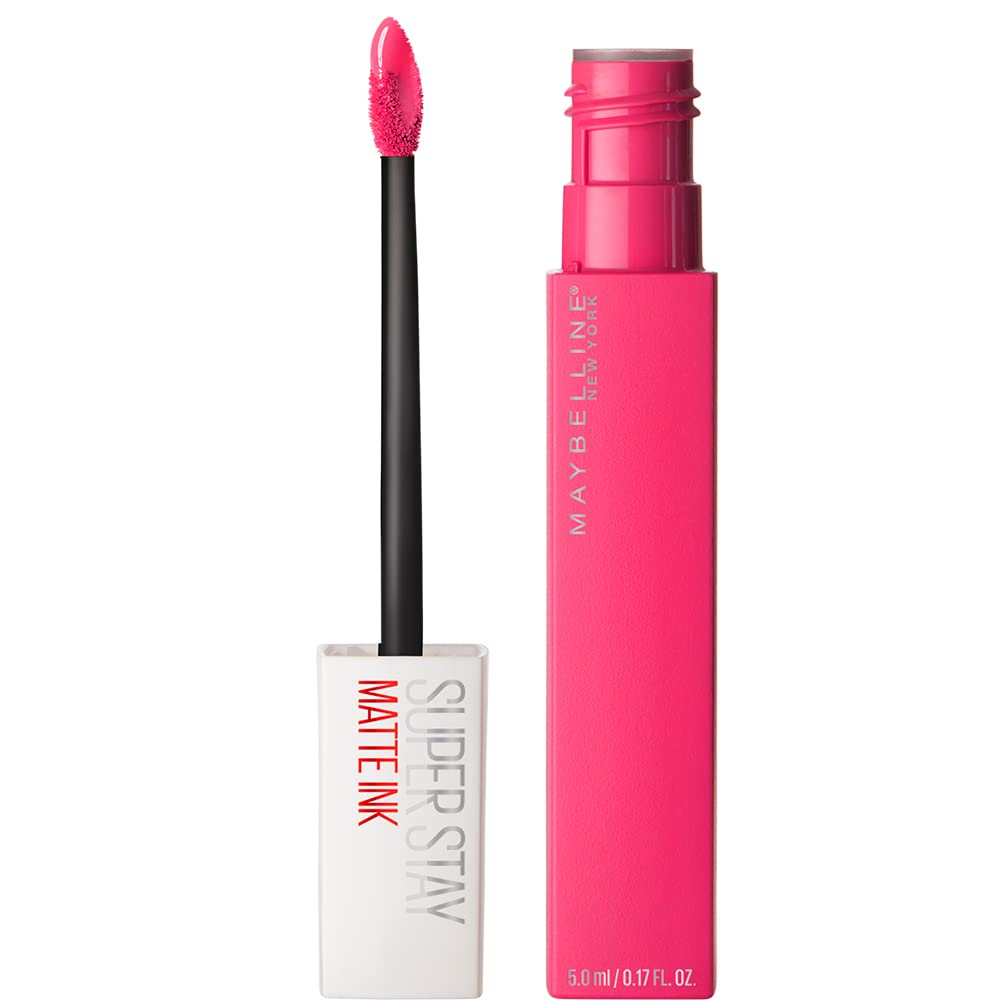 Maybelline Super Stay Matte Ink Liquid Lipstick Makeup, Long Lasting High Impact Color, Up to 16H Wear, Seductress, Light Rosey Nude, 1 Count